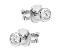 Round Shaped Silver Stud Earring STS-7105